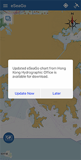 Up-to-date eSeaGo chart information available notification